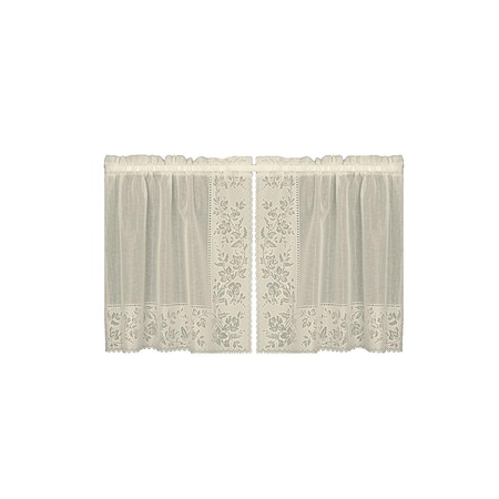 Heritage Lace Sonata 60 x 24 in. Tier Pair - Ecru 6280E-6024PR